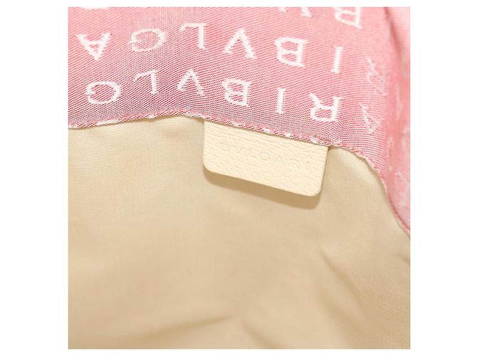 Bulgari Borsa Tote BVLGARI Logo Mania in tela rosa argento Auth 121657 - vista 17