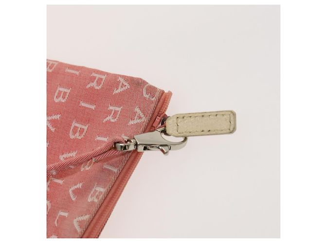 Bulgari Borsa Tote BVLGARI Logo Mania in tela rosa argento Auth 121657 - vista 23