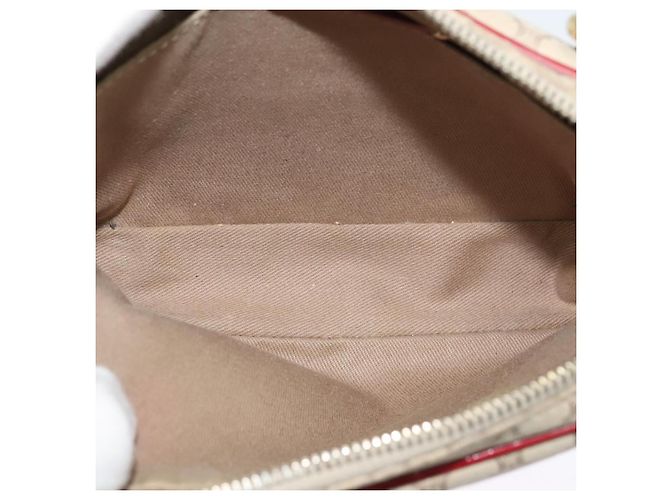 Céline Borsa a Spalla in Tela Macadam CELINE Beige Oro Auth 123145 D'oro - vista 10