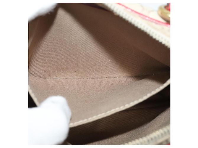 Céline Borsa a Spalla in Tela Macadam CELINE Beige Oro Auth 123145 D'oro - vista 11