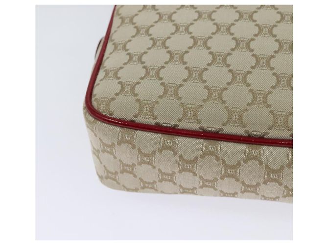 Céline Borsa a Spalla in Tela Macadam CELINE Beige Oro Auth 123145 D'oro - vista 15