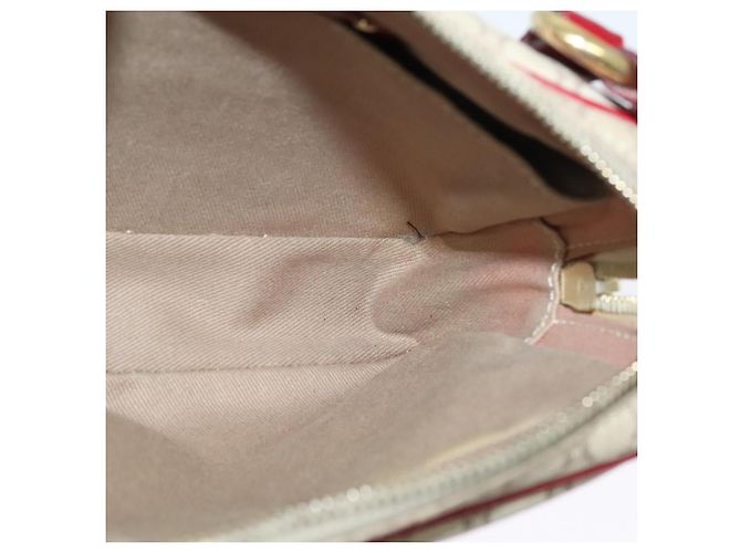 Céline Borsa a Spalla in Tela Macadam CELINE Beige Oro Auth 123145 D'oro - vista 18