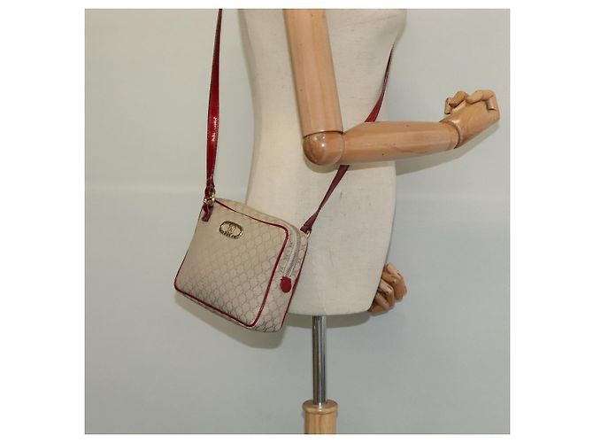 Céline Borsa a Spalla in Tela Macadam CELINE Beige Oro Auth 123145 D'oro - vista 20