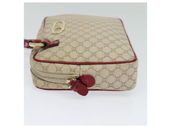 Céline Borsa a Spalla in Tela Macadam CELINE Beige Oro Auth 123145 D'oro - vista 3