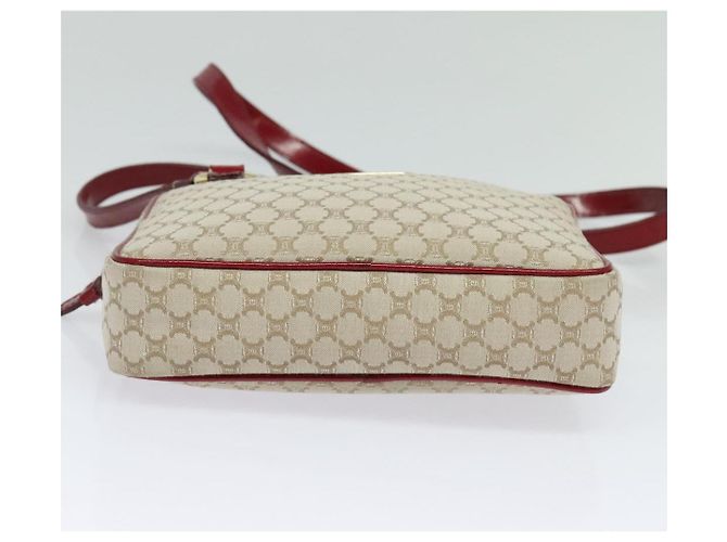 Céline Borsa a Spalla in Tela Macadam CELINE Beige Oro Auth 123145 D'oro - vista 5