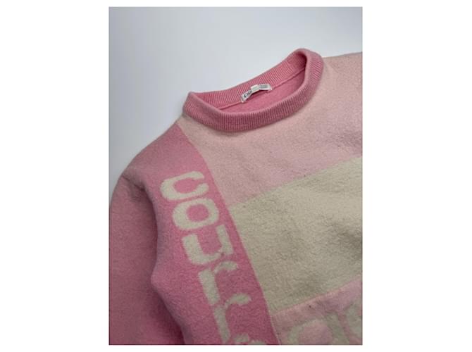 Vintage Courreges Wollpullover XS rosa Pink - Ansicht 11
