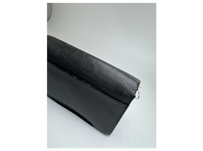 Clutch vintage in pelle Taiga di Louis Vuitton verde - vista 12