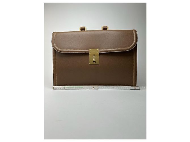Valigetta in pelle vintage Gucci marrone - vista 10