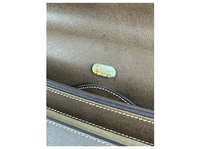 Valigetta in pelle vintage Gucci marrone - vista 11