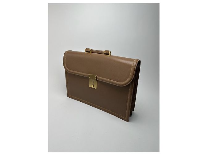 Valigetta in pelle vintage Gucci marrone - vista 12