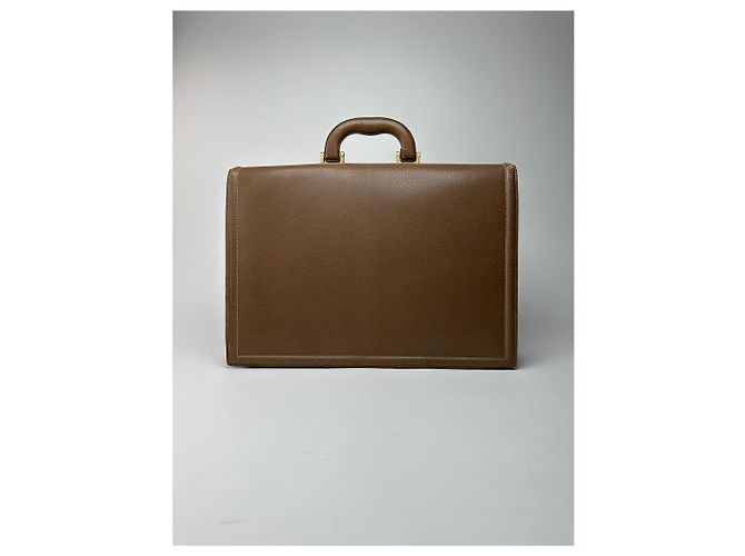 Valigetta in pelle vintage Gucci marrone - vista 2