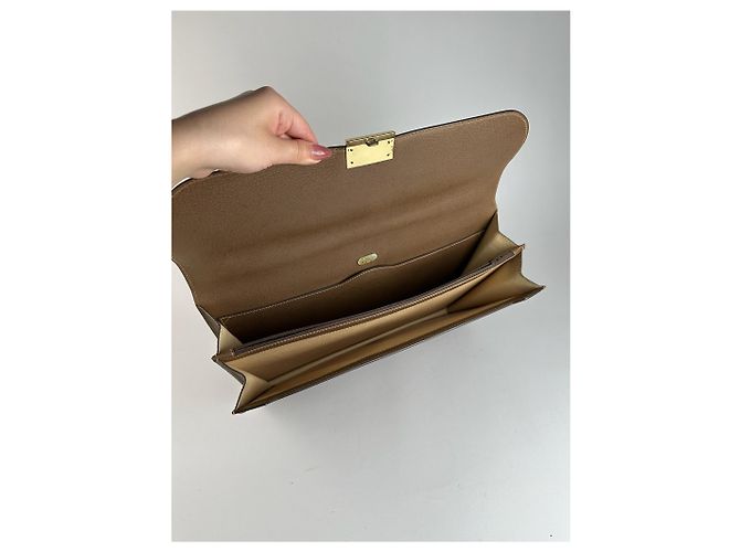 Valigetta in pelle vintage Gucci marrone - vista 5