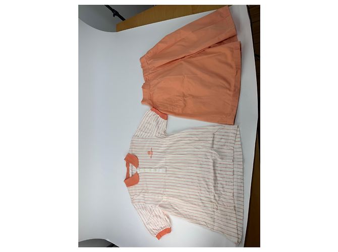 Set gemello vintage Balenciaga arancione e bianco L - vista 2