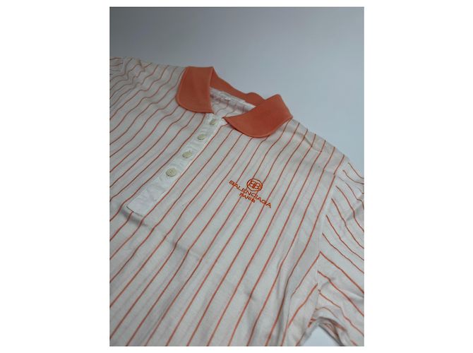 Set gemello vintage Balenciaga arancione e bianco L - vista 3