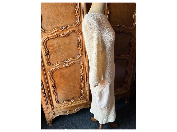 Autre Marque Vestido Guy Paulin Collector Eggshell Lino y Algodón Blanco roto - vista 2