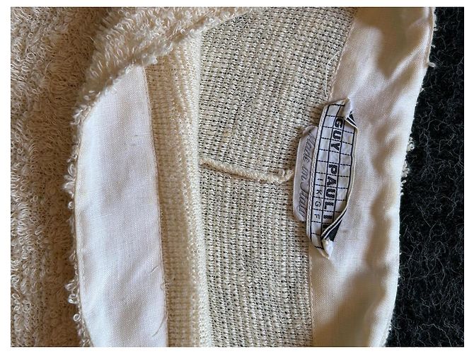 Autre Marque Vestido Guy Paulin Collector Eggshell Lino y Algodón Blanco roto - vista 6