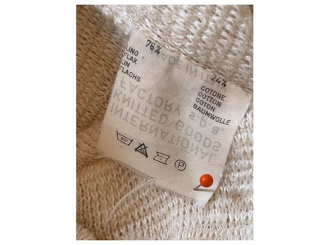 Autre Marque Vestido Guy Paulin Collector Eggshell Lino y Algodón Blanco roto - vista 7