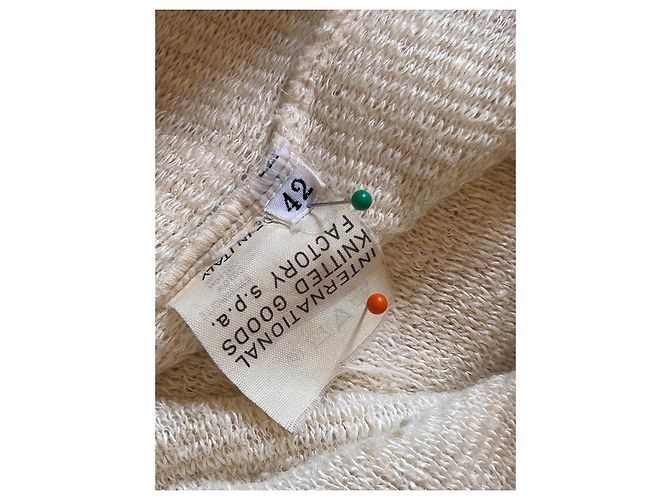 Autre Marque Vestido Guy Paulin Collector Eggshell Lino y Algodón Blanco roto - vista 8