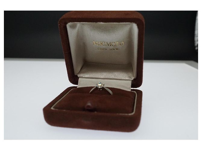 Authentic MIKIMOTO Diamond Ring 0.48CT Gold hardware - view 10