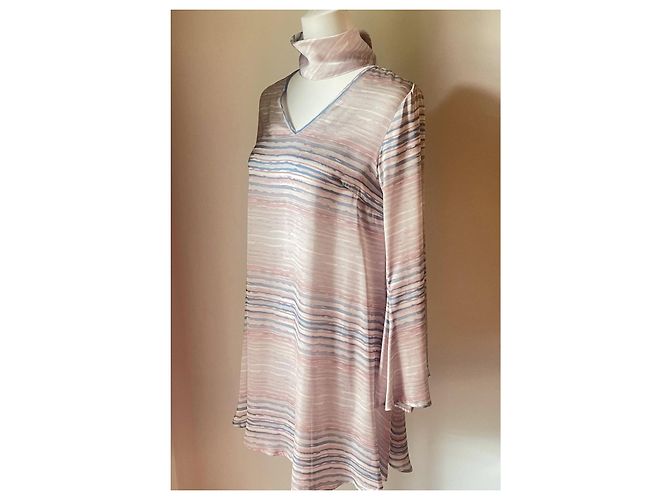TRUSSARDI Kleid elegante leicht mit feinen Streifenmuster neu - Ansicht 5