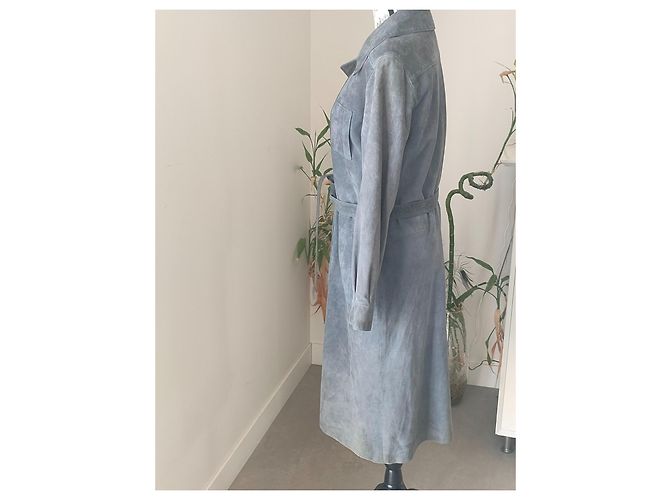 Trenchcoat der 70er Jahre CÉLINE Blau - Ansicht 8
