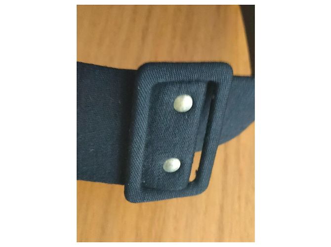 Abito in lana blu e nero Yves Saint Laurent - vista 12