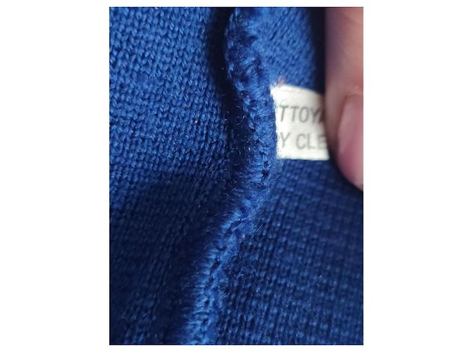 Abito in lana blu e nero Yves Saint Laurent - vista 4