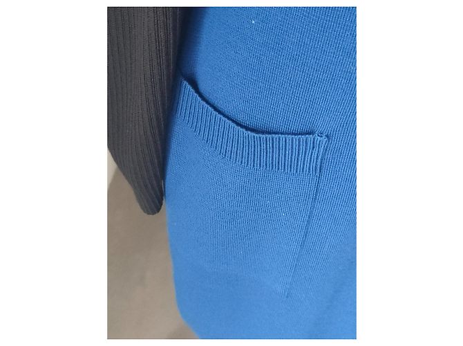 Abito in lana blu e nero Yves Saint Laurent - vista 7
