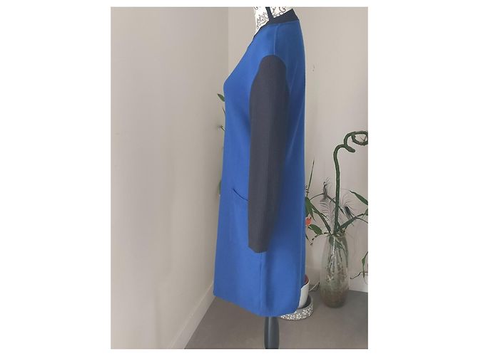 Abito in lana blu e nero Yves Saint Laurent - vista 9