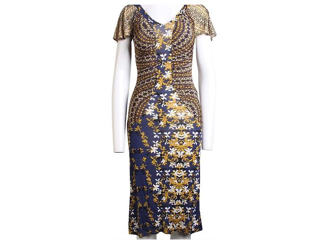 Just Cavalli Kleid mit Blumenmuster blau aus Viskose Mehrfarben - Ansicht 2