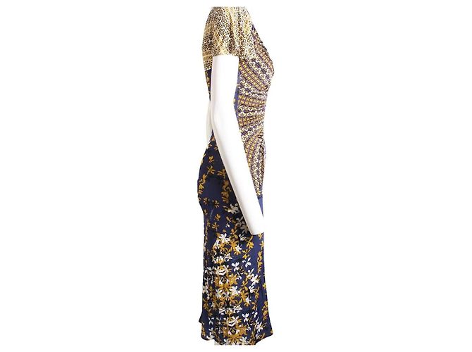 Just Cavalli Kleid mit Blumenmuster blau aus Viskose Mehrfarben - Ansicht 3