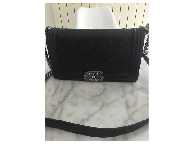 Bolso de mano Chanel Boy en piel negra Negro - vista 7