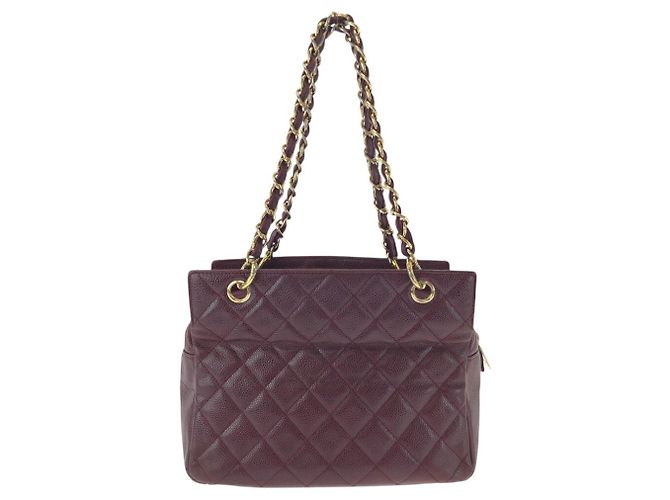 2.55 Chanel Caviar-Leder Matelassé Kettentasche Weiß - Ansicht 2