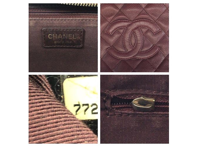 2.55 Chanel Caviar-Leder Matelassé Kettentasche Weiß - Ansicht 4
