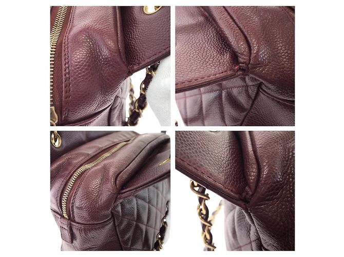 2.55 Chanel Caviar-Leder Matelassé Kettentasche Weiß - Ansicht 6