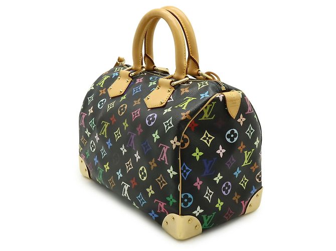 Louis Vuitton Monogram Multicolore Speedy 30 Handbag Black Multiple colors - view 3