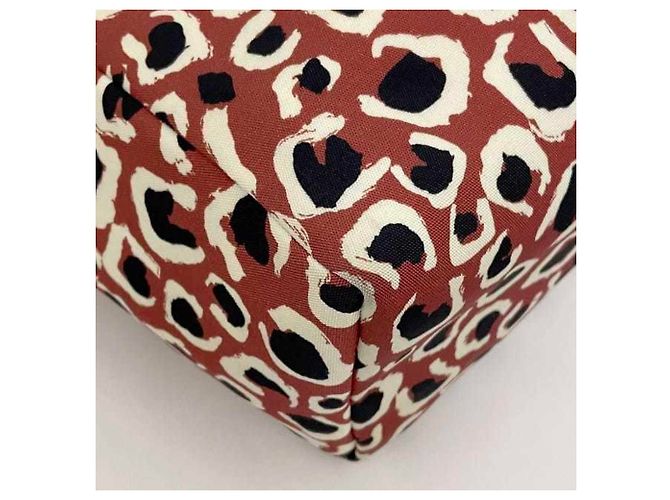 Borsa tote in tela e pelle nera e rossa Gucci Nero Rosso - vista 5