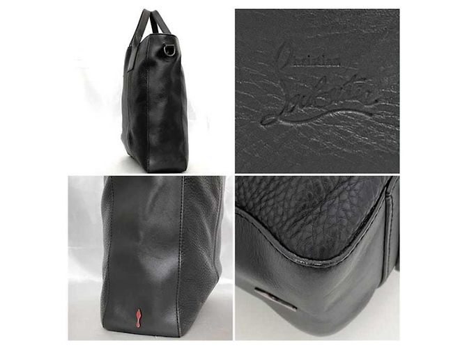Borsa Tote 2 in 1 Christian Louboutin Nero Rosso - vista 4