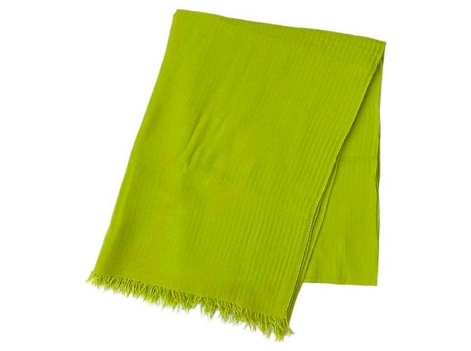 Hermès Stola in cashmere e lana verde chiaro Hermes - vista 2