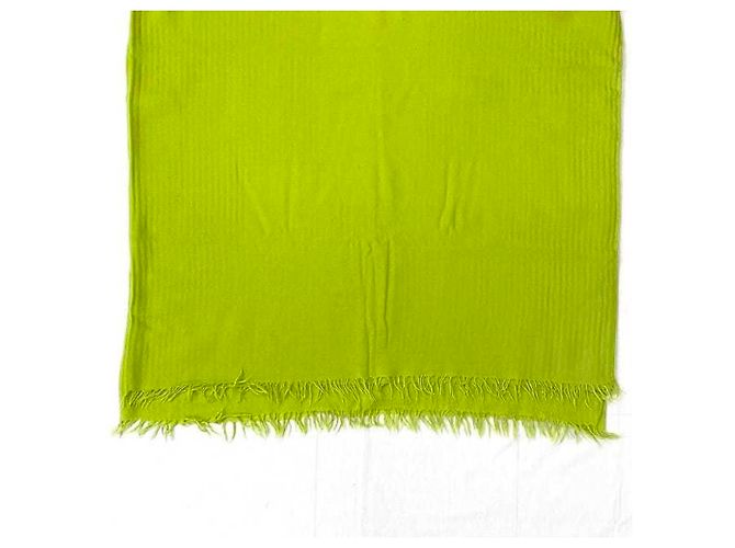 Hermès Stola in cashmere e lana verde chiaro Hermes - vista 4