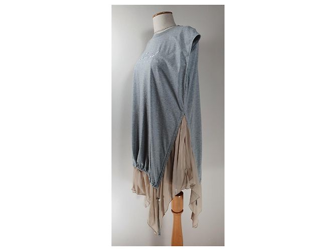 Vestido Diesel gris de algodón oversize - vista 3