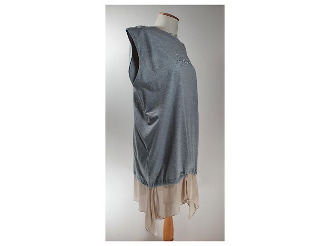 Vestido Diesel gris de algodón oversize - vista 4