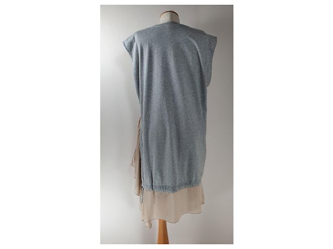 Vestido Diesel gris de algodón oversize - vista 5