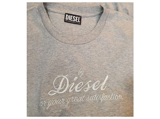 Vestido Diesel gris de algodón oversize - vista 6