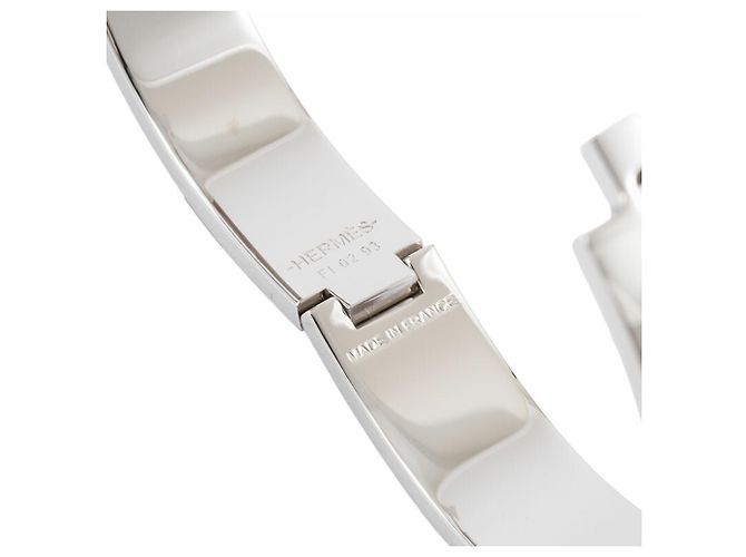 Hermès Hermes Emaille Charm-Armband Schwarz Silber - Ansicht 7