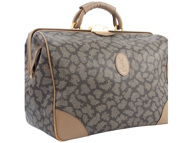 Bolso Doctor Bag Yves Saint Laurent Castaño Beige - vista 3