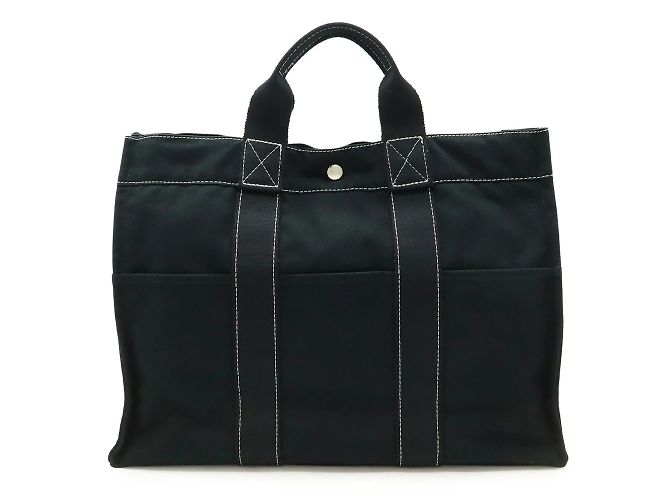 Hermès Borsa tote MM Deauville Hermes Nero - vista 2