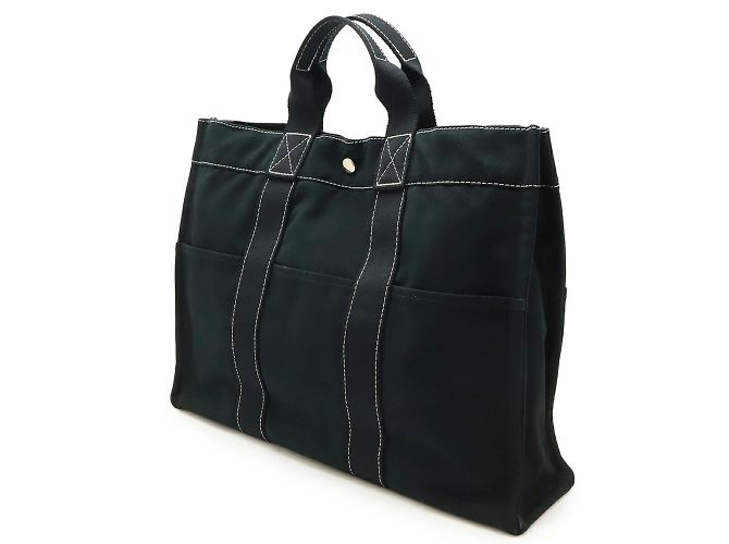 Hermès Borsa tote MM Deauville Hermes Nero - vista 3