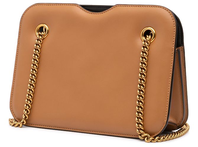 Borsa a spalla Fendi in vitello marrone Vitello King Nubuck Pequin Karligraphy - vista 2