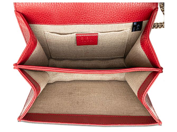 Gucci Rosso Piccolo Dollaro Pelle di Vitello Interlocking G Crossbody - vista 4